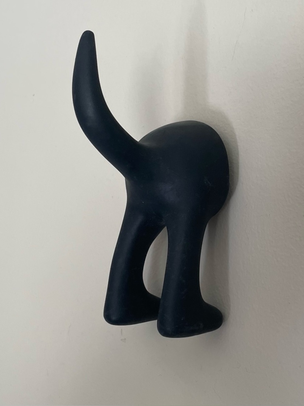 Black Tail Wall Hook - Novelty Dog Butt Design